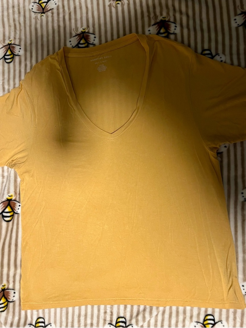 American Eagle Soft & Sexy Mustard Yellow Tee